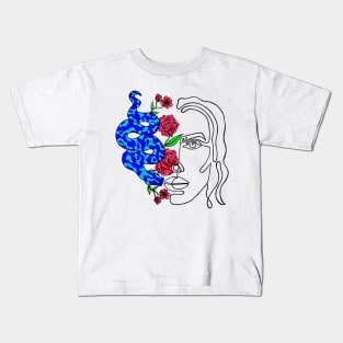 Line Portrait Kids T-Shirt